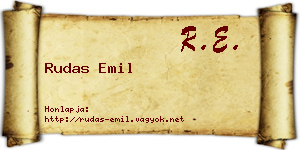 Rudas Emil névjegykártya