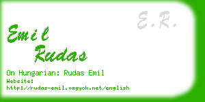 emil rudas business card